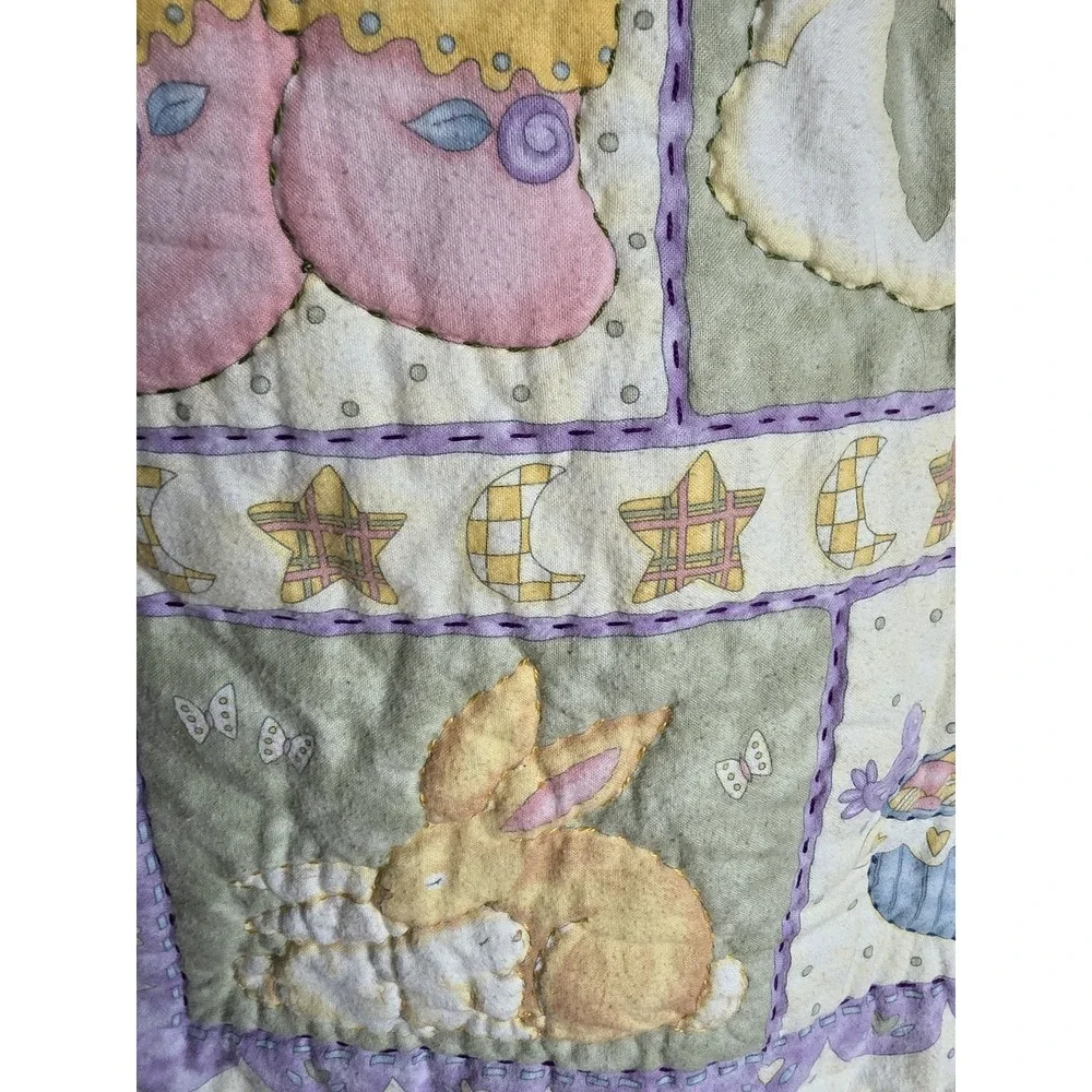 Nursery Wall Quilt Multicolor Baby Room Decor Hanging Art Patchwork